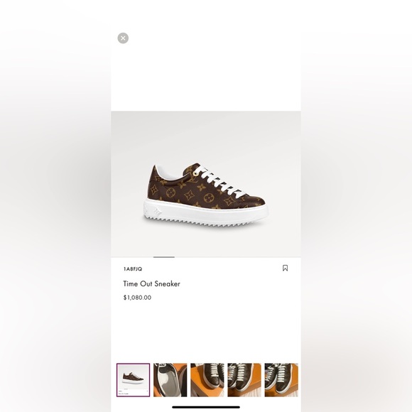 Louis Vuitton Monogram Brown and White Sneakers - Picture 4 of 6